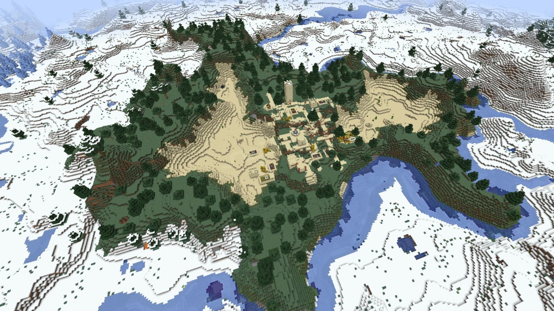 Minecraft verstecktes Wüstendorf