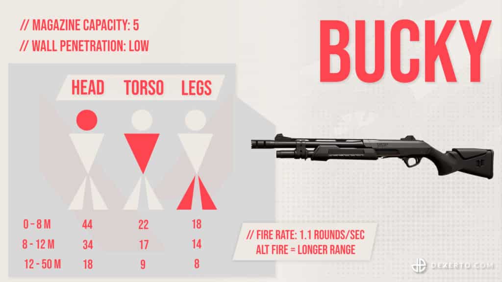 Valorant Bucky Weapon Statistiken