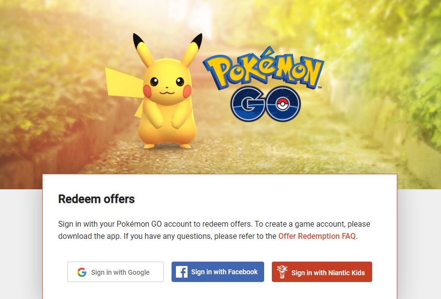 Pokemon Go Code-Webbrowser einlösen
