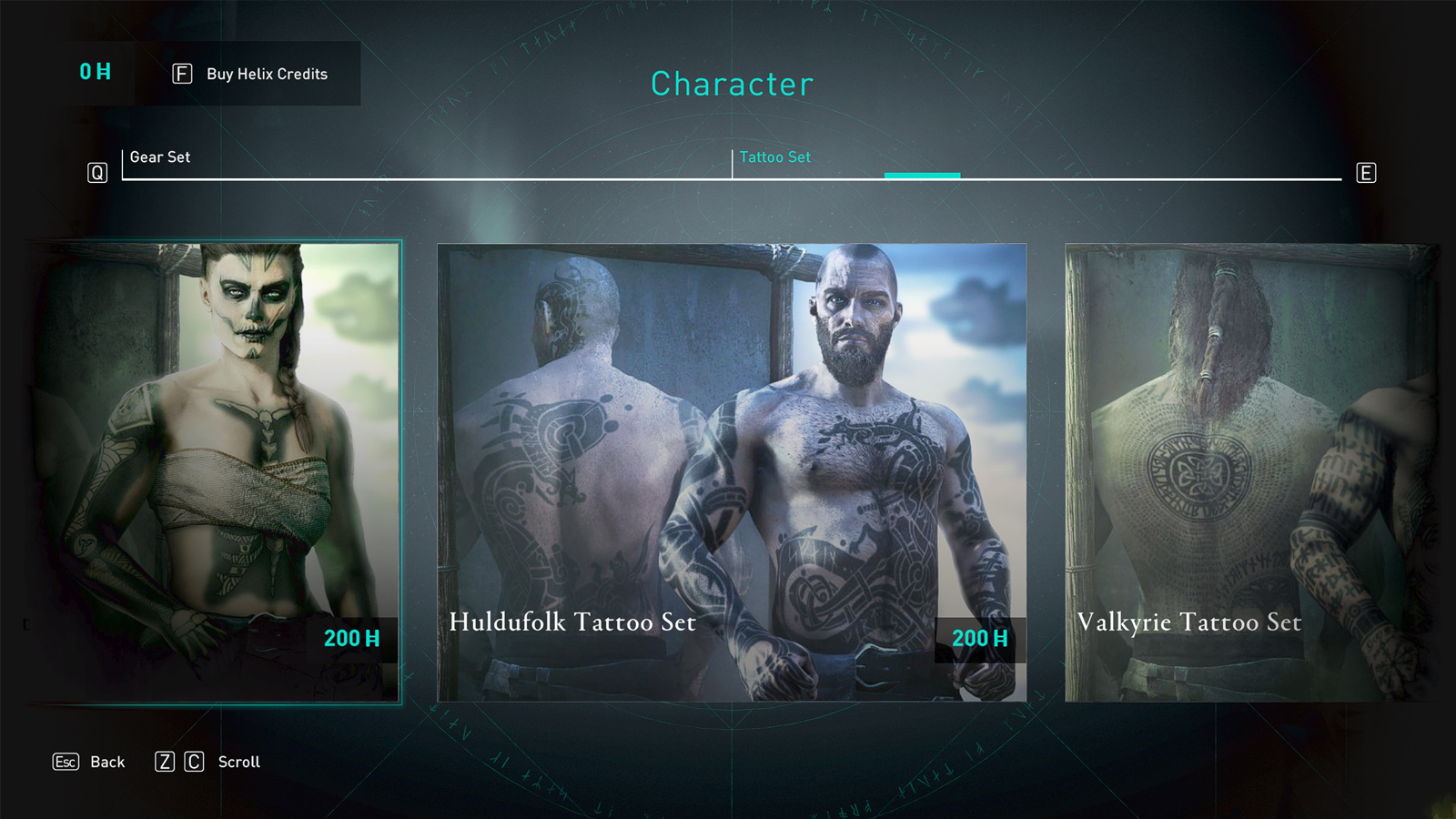 Huldufolk Tattoo Set in Assassins Creed Valhalla Store