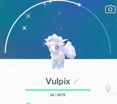 glänzende Vulpix