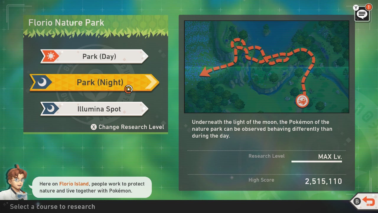 Neue Pokemon Snap Park Nacht Level 2