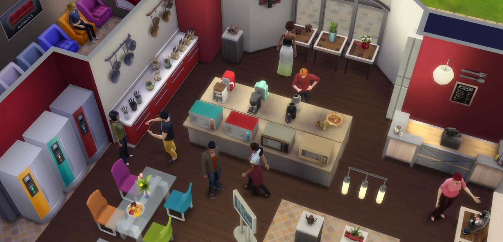 Gehen Sie zur Arbeit Restaurants Sims 4