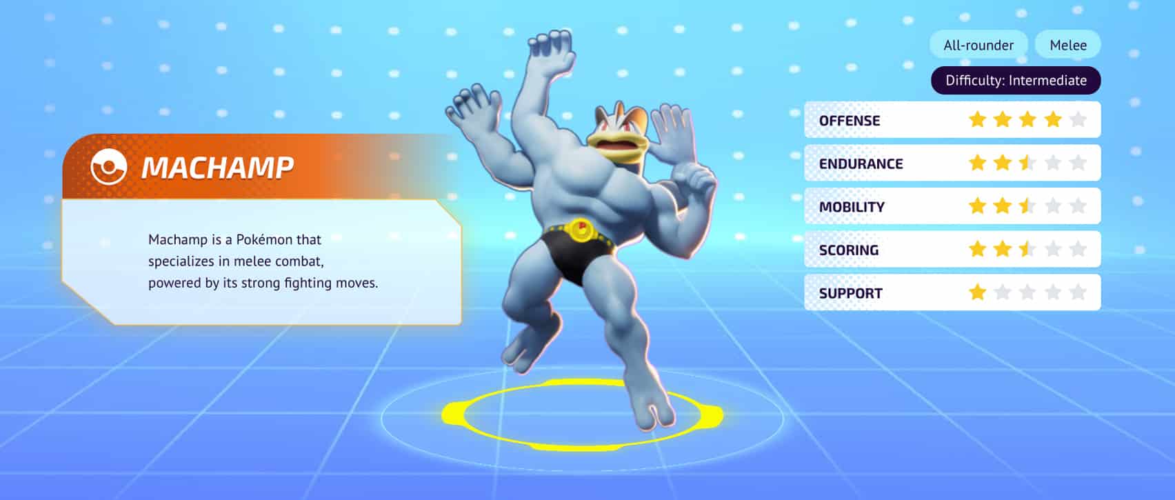 Machamp-Statistiken Pokemon Unite