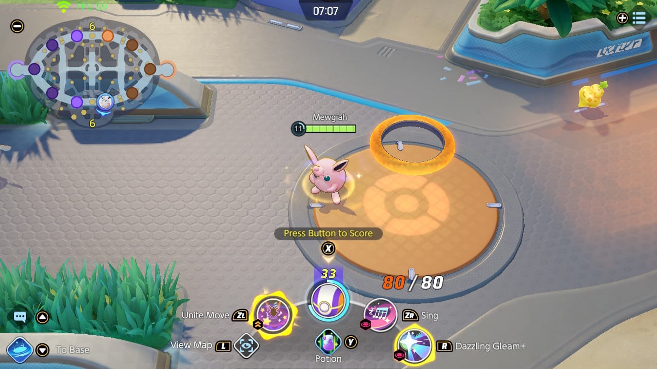 Pokemon Unite Wigglytuff erzielt Tore