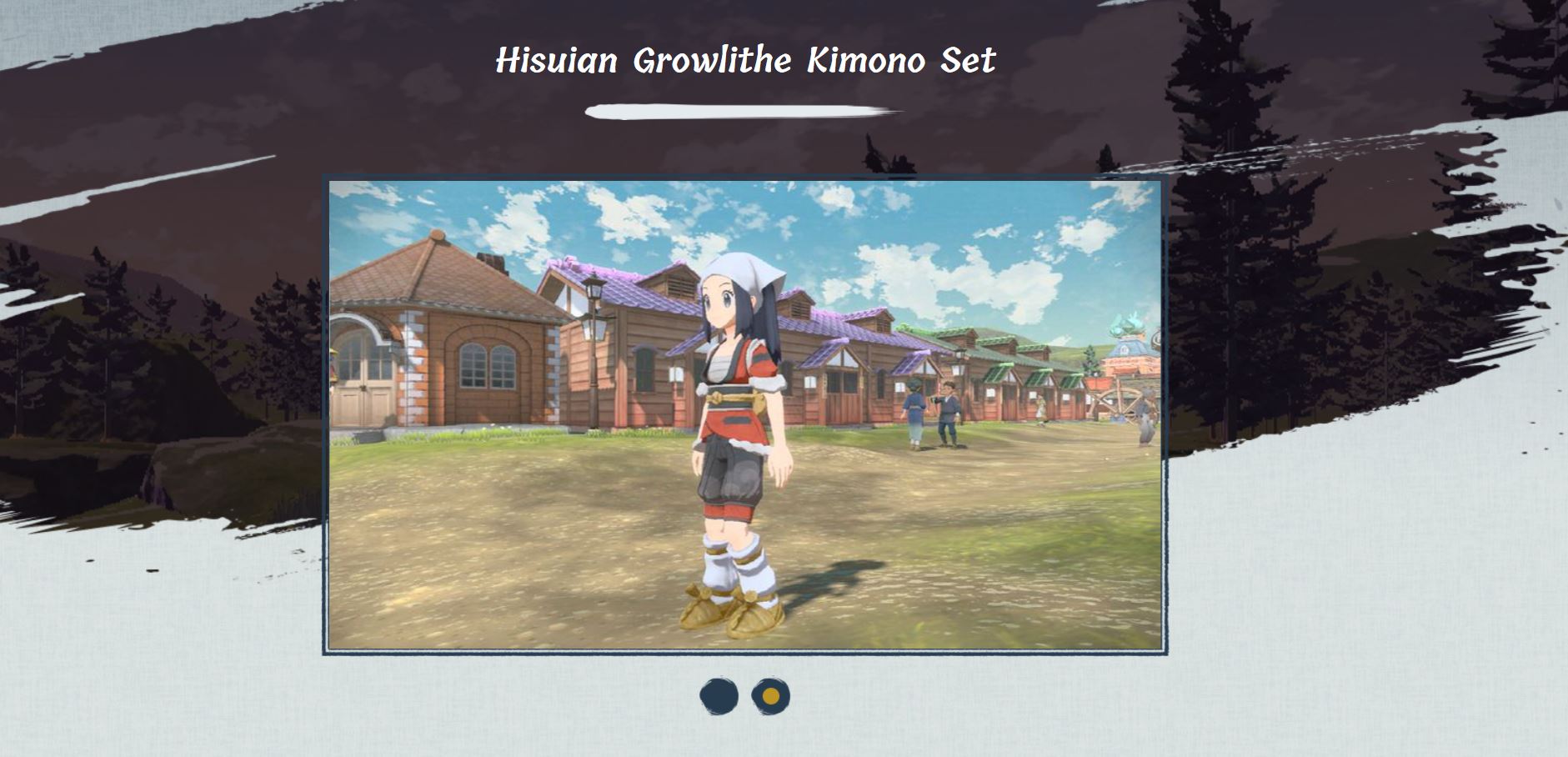 Pokemon Legends Arceus Hisuian Growlithe Kimono-Set