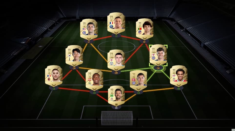 FIFA 22 Ultimate Team Kader-Menü
