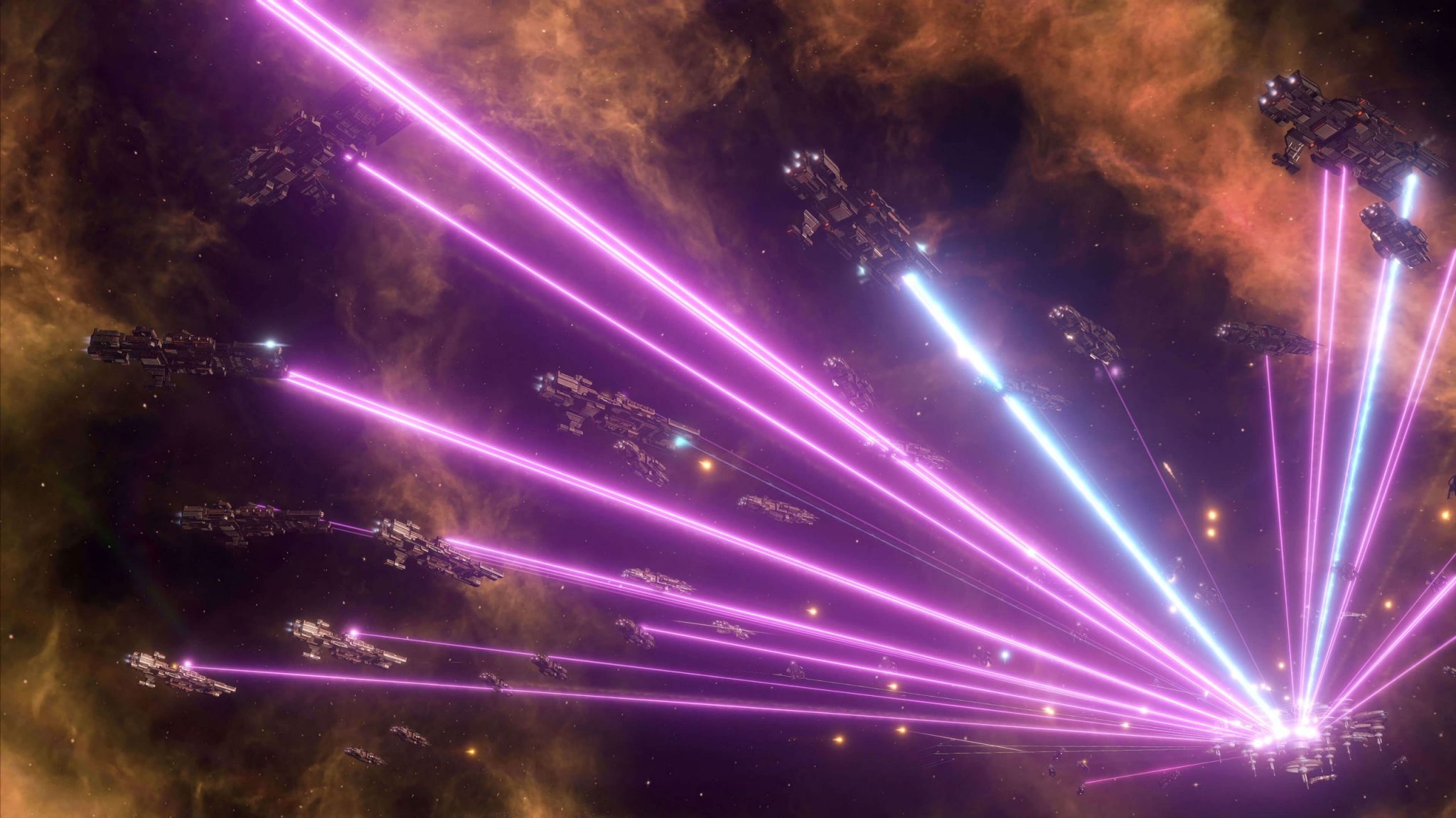 Stellaris-Raumschiffe ziehen in den Krieg