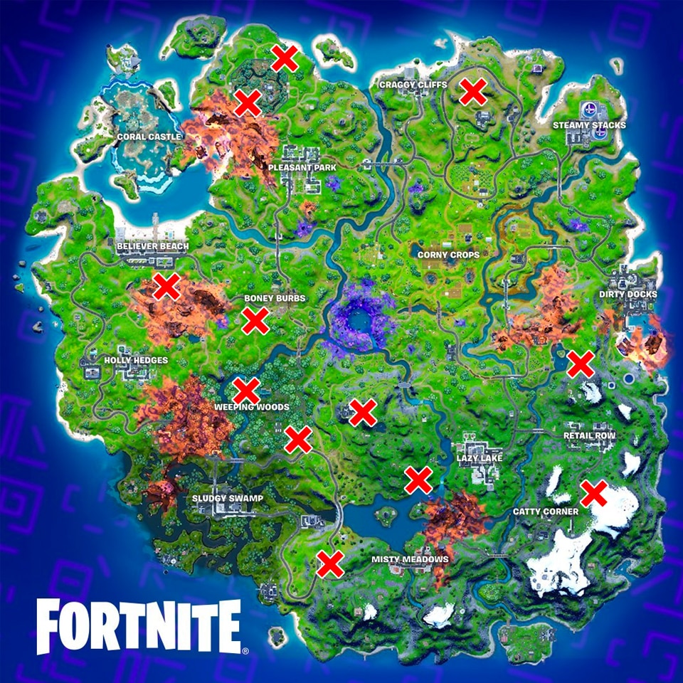 Fortnite Wolf Spawn Locations Season 8 Karte