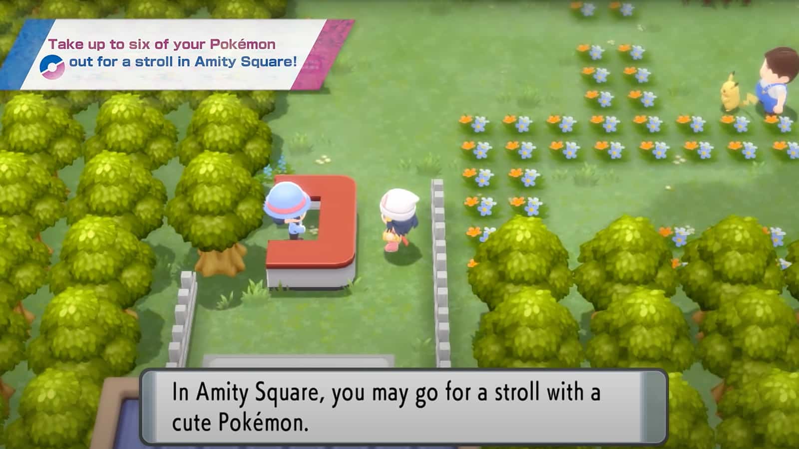 Screenshot von Pokemon Brilliant Diamond & Shining Pearl Amity Square