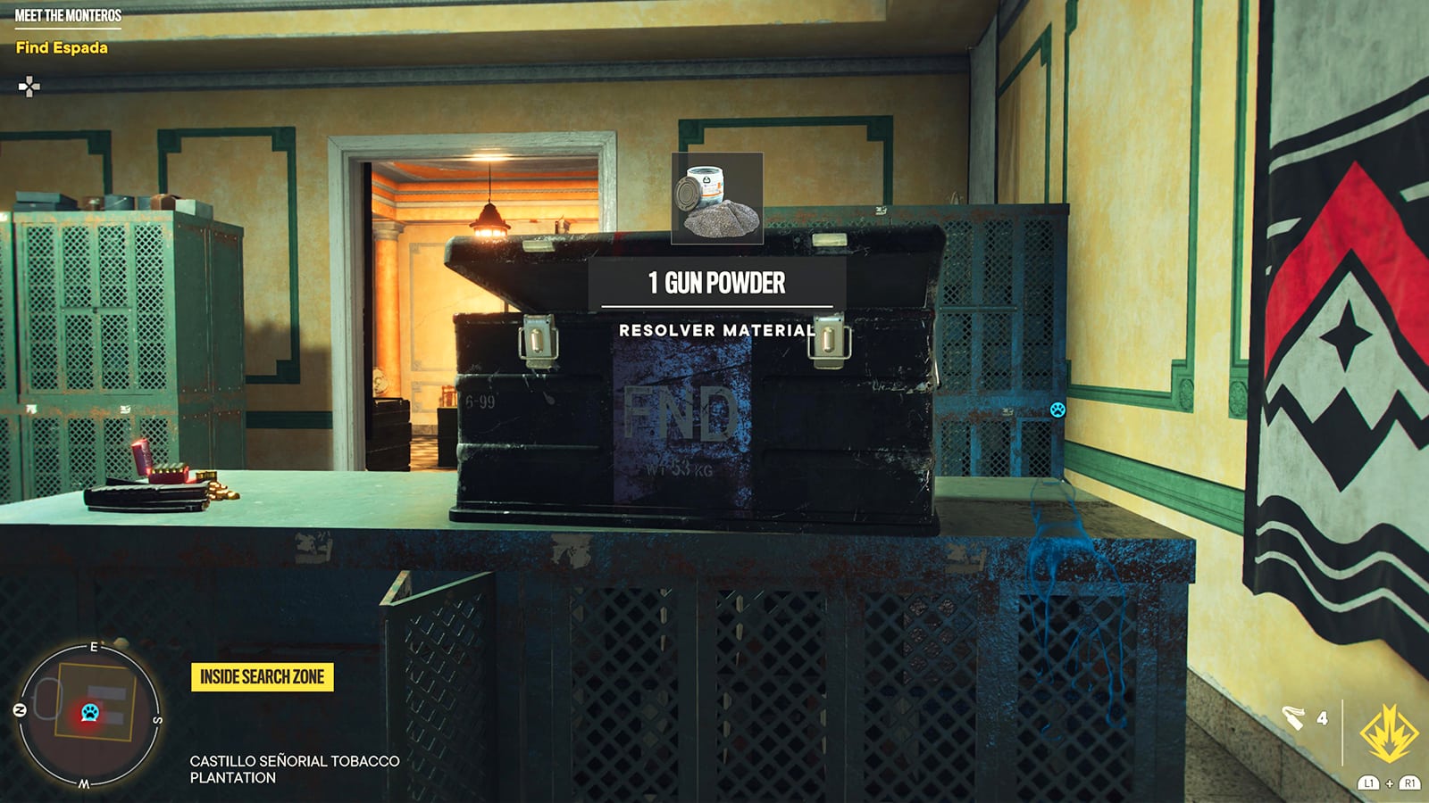 Ein FND Cache mit Schießpulver in Far Cry 6