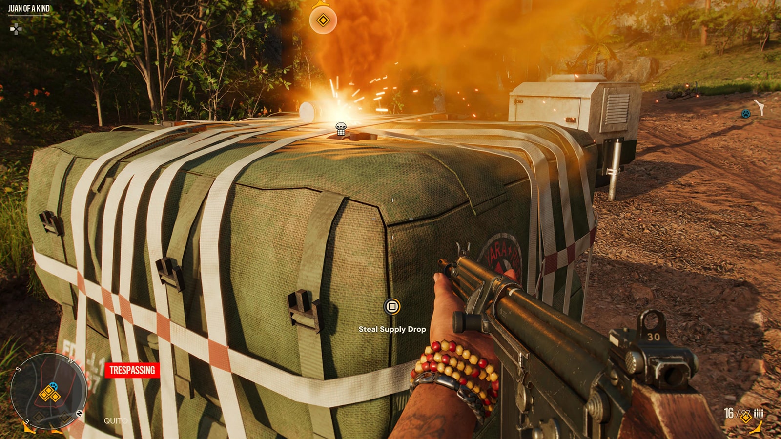 Ein Vorratsabwurf mit Schießpulver in Far Cry 6