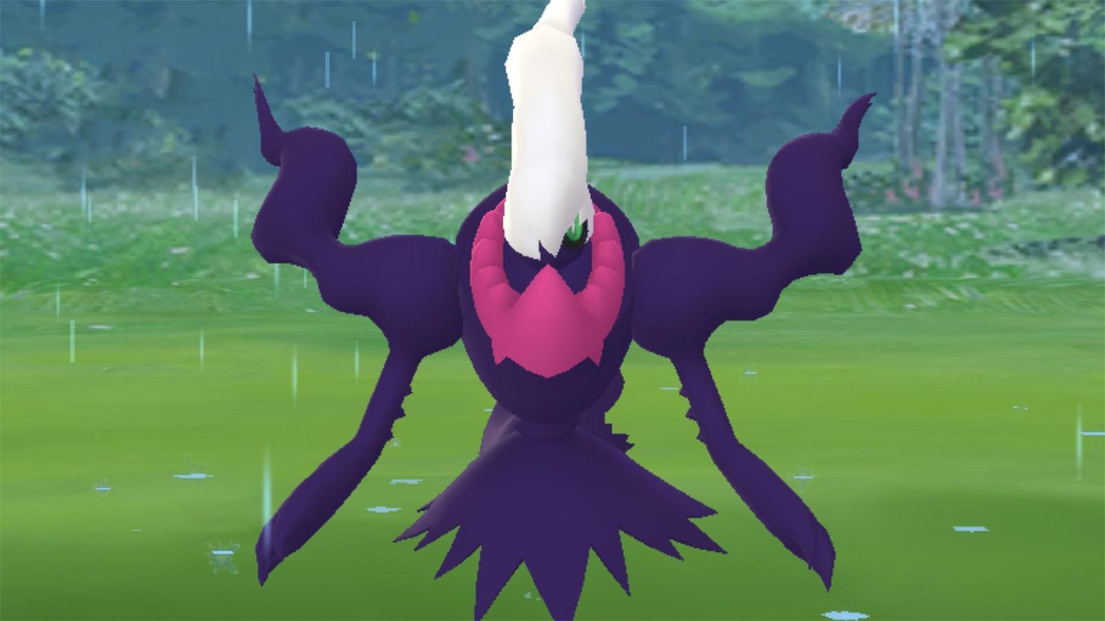 Glänzendes Darkrai in einem Pokémon-Go-Kampf