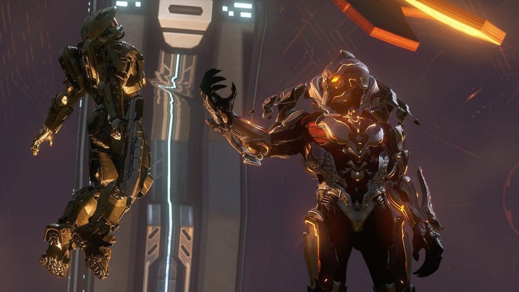 Der Didact kämpft gegen den Master Chief