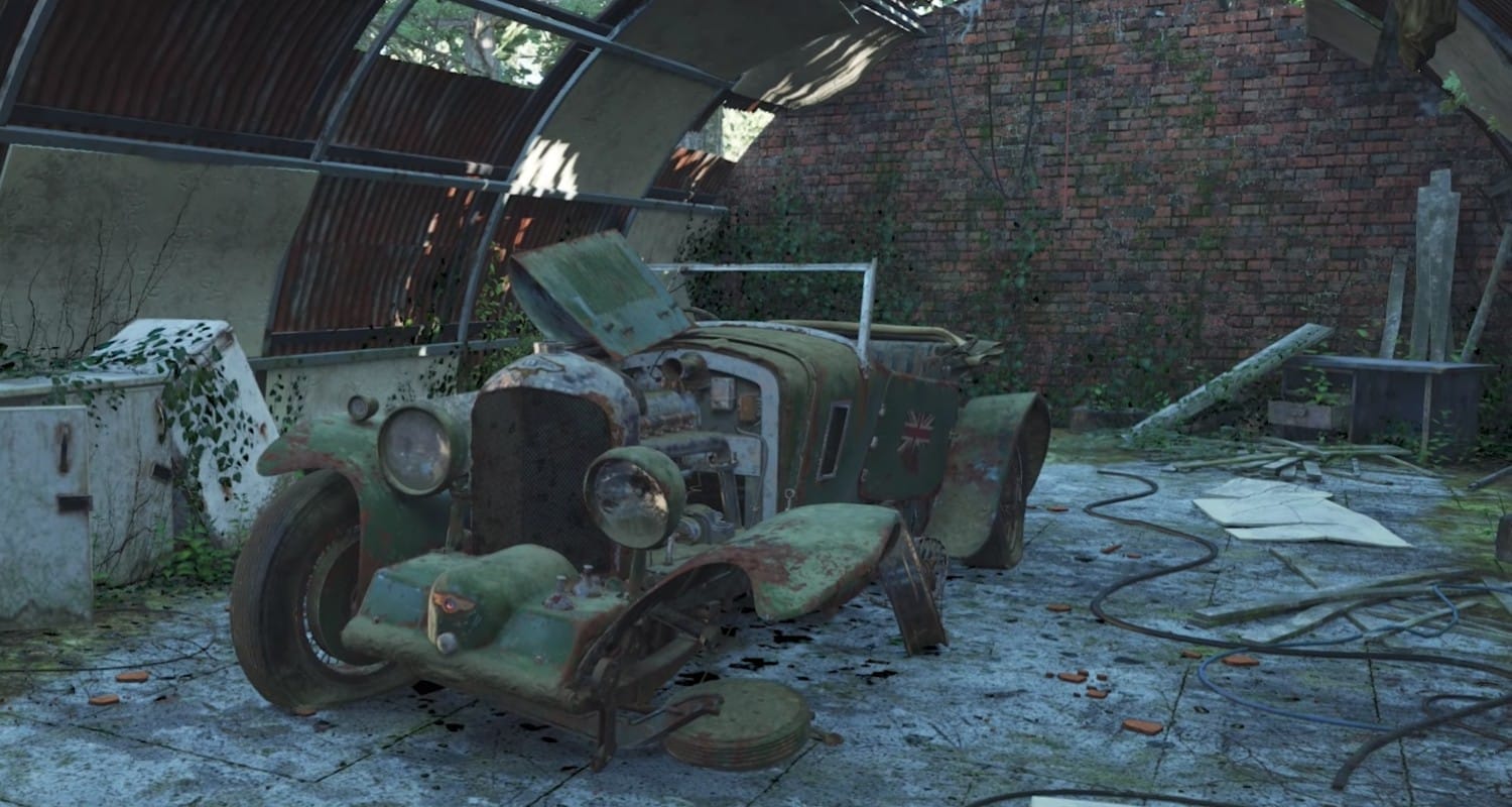 1931 Bentley Blower in baufälligem Zustand, versteckt in einem Forza Horizon 4 Scheunenfund