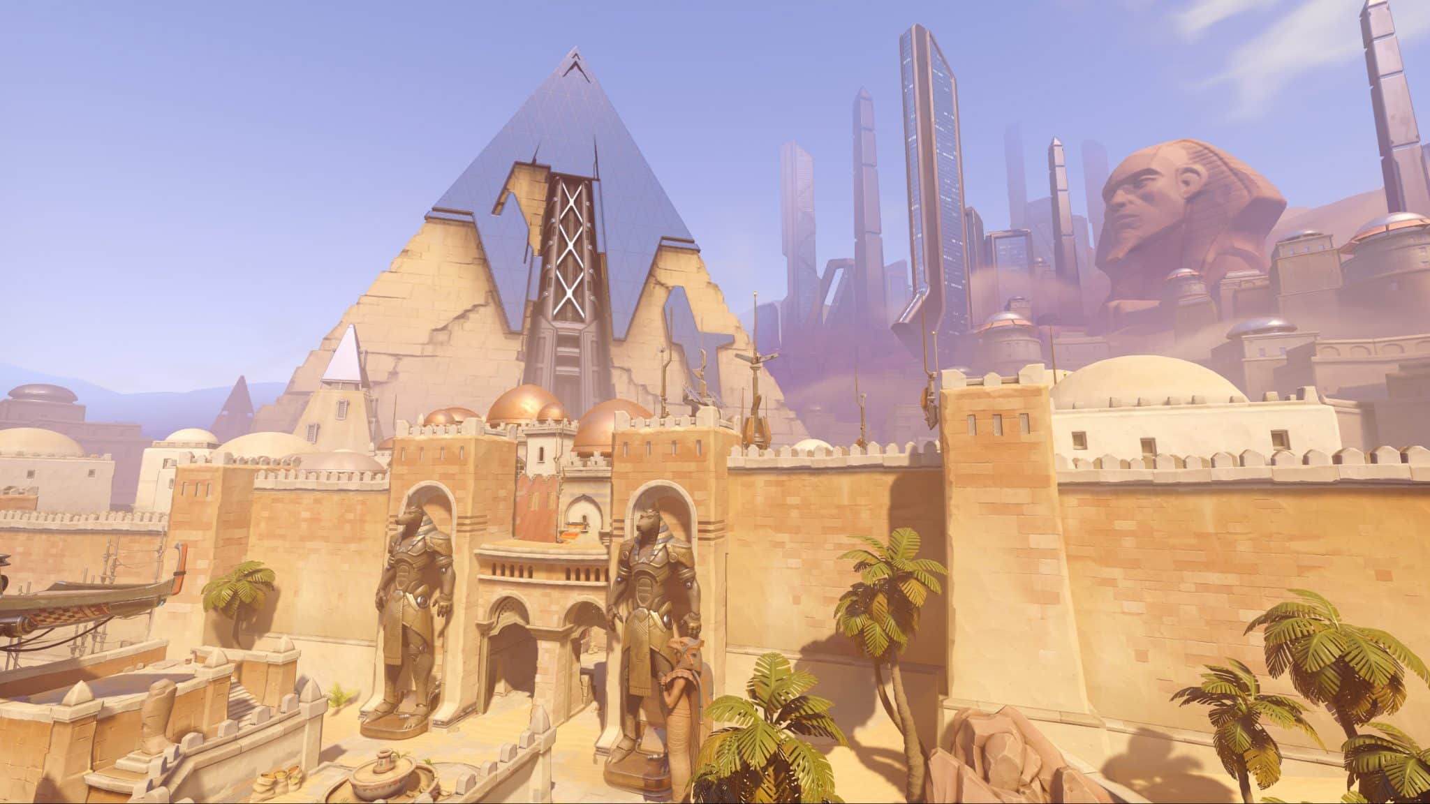 Overwatch ägyptische Landschaft mit Pyramide