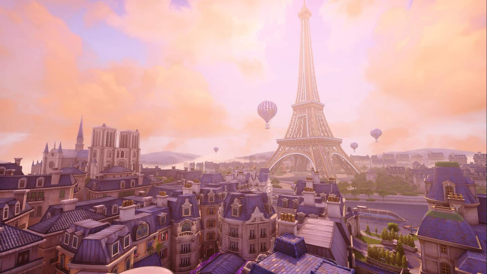 Overwatch Paris mit Eiffelturm