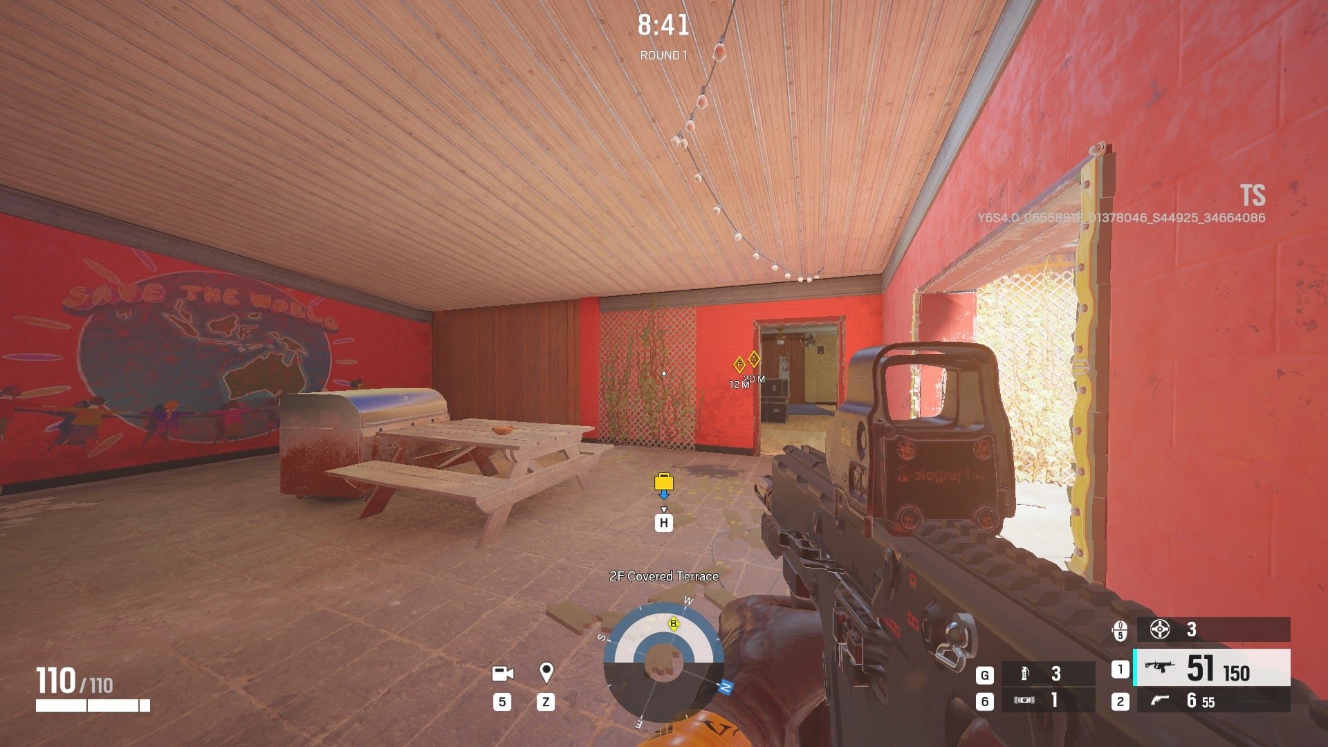 Rainbow Six Outback Überarbeitung Zimmer mit überdachter Terrasse