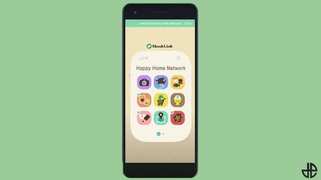 Ein Screenshot der Happy Home Network-App in New Horizons.
