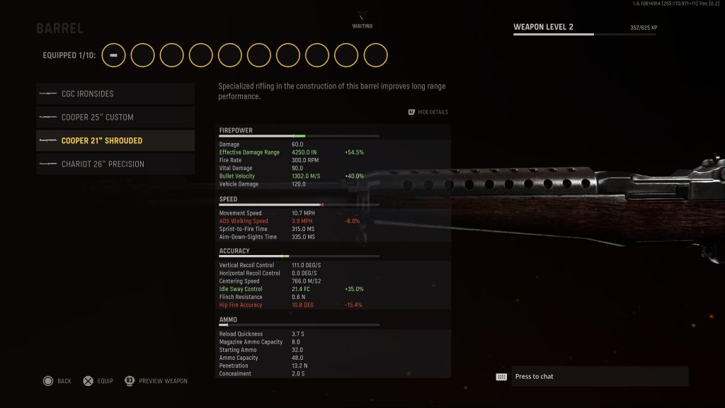 CoD Vanguard M1 Garand-Ausrüstung