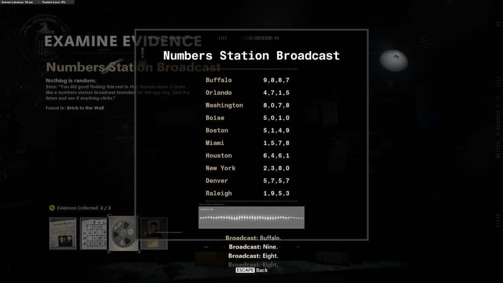 Black Ops Cold War Numbers Station Broadcast