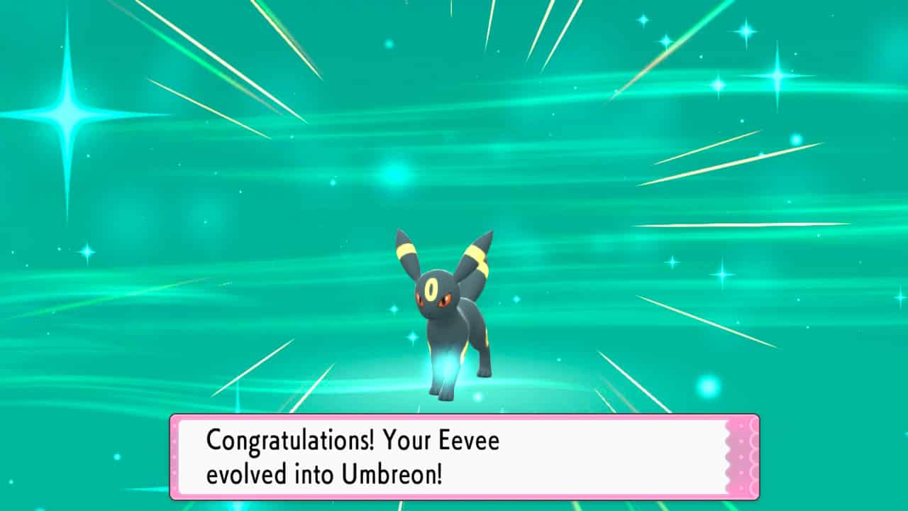 umbreon in pokemon brillant diamant glänzende perle