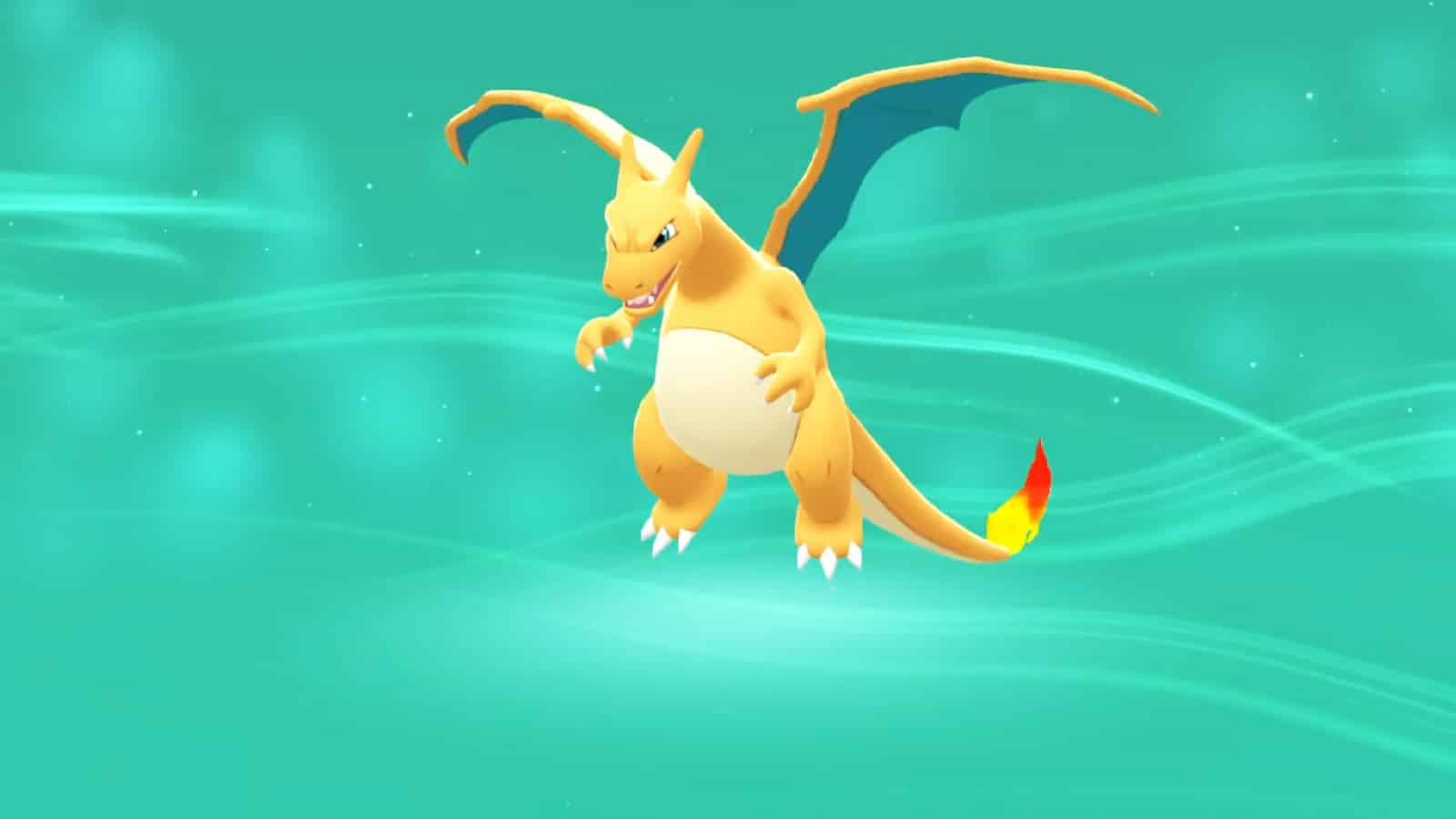 Screenshot der Evolutionssequenz von Pokémon Strahlender Diamant & Leuchtende Perle Charizard