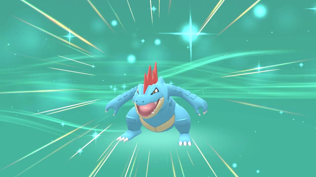Pokémon Strahlender Diamant & Leuchtende Perle Feraligatr entwickelter Screenshot