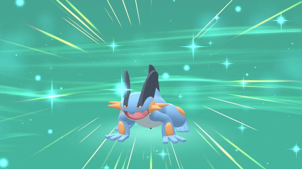 Screenshot der Evolution von Pokémon Strahlender Diamant & Leuchtende Perle Swampert