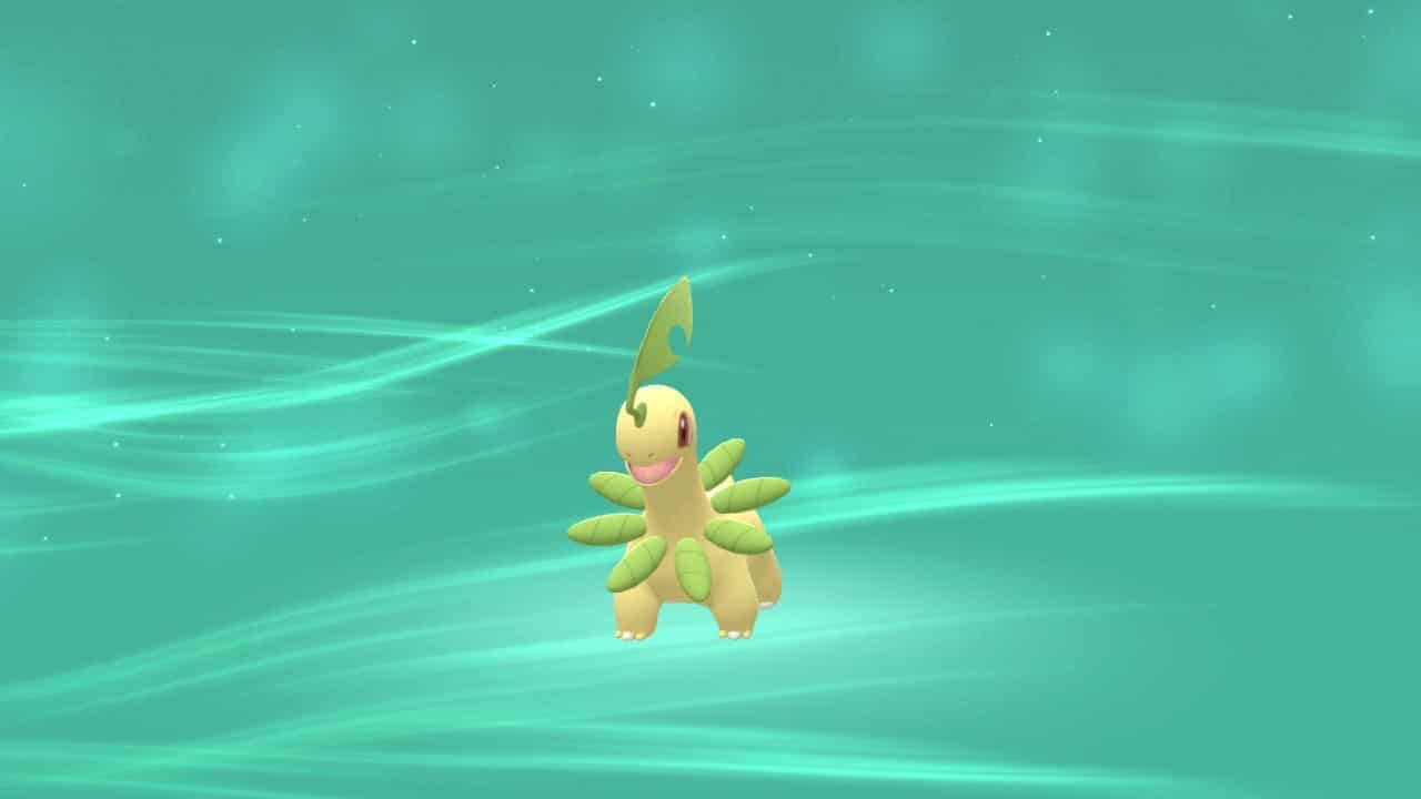 Screenshot der Evolution von Pokémon Strahlender Diamant & Leuchtende Perle Bayleef