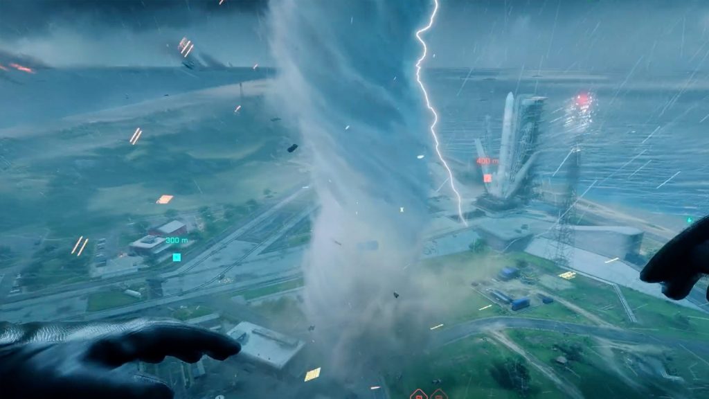 Ein Bild eines Tornados auf der Karte Orbital in Battlefield 2042.