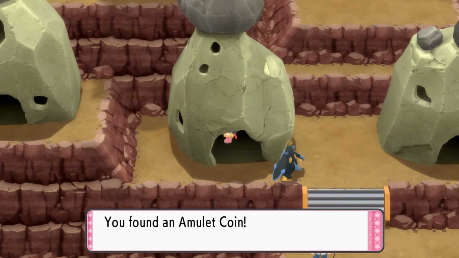 Screenshot der Amulettmünze in Pokemon Brillantdiamant glänzende Perle
