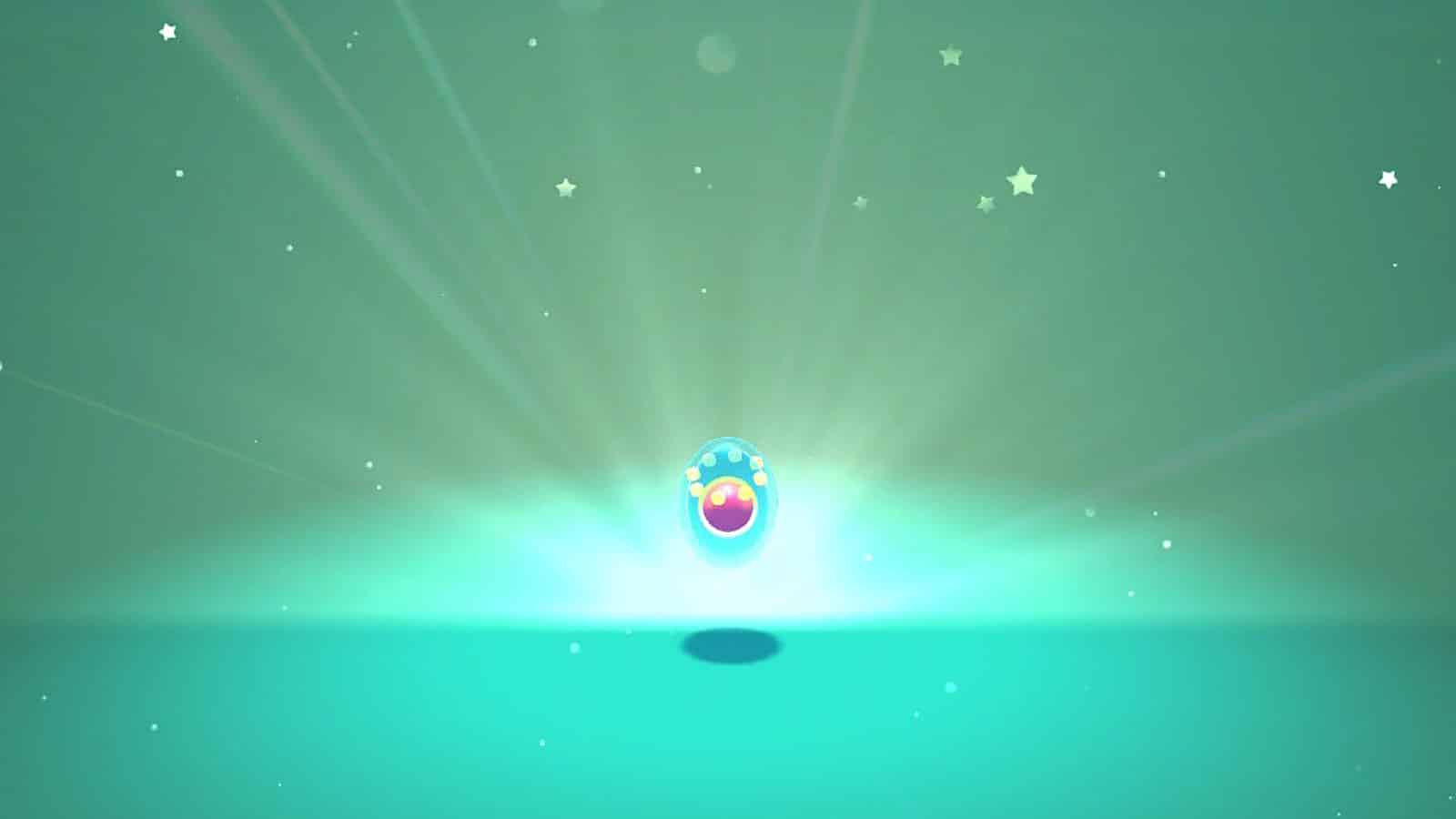 Ein Bild des Manaphy-Ei-Mystery-Geschenks in Pokémon Strahlender Diamant & Leuchtende Perle