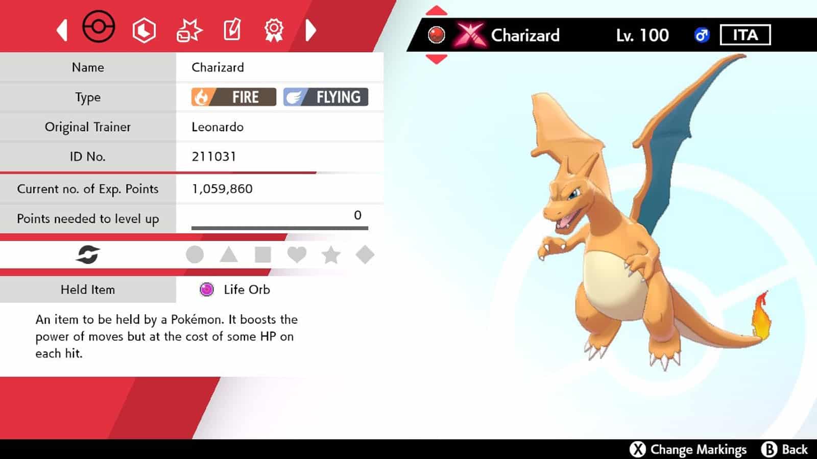 Leonardos Glurak-Pokémon-Schwertschild