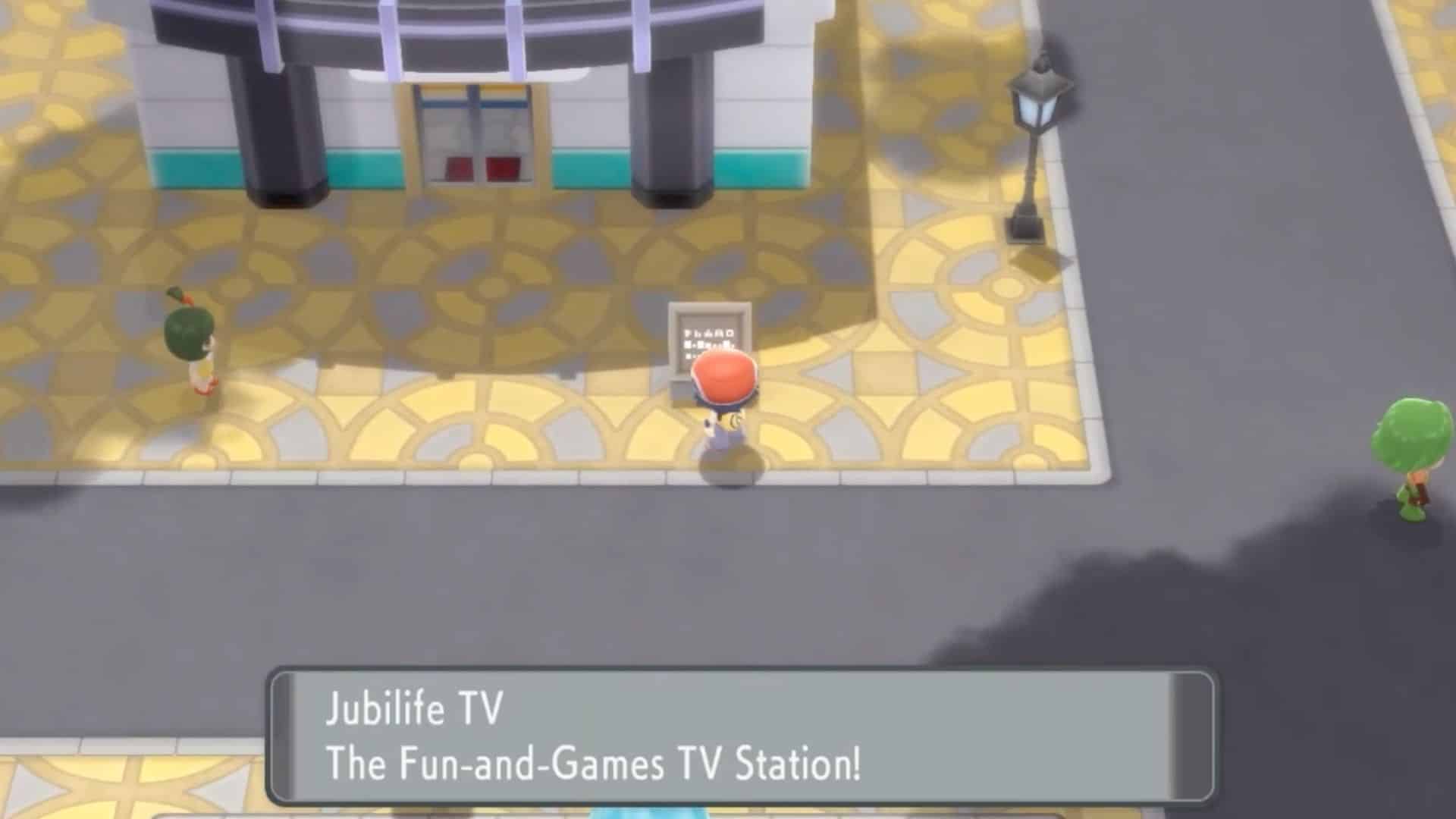 Pokemon Jubilife TV-Lotteriestandort in Brillantdiamant und glänzender Perle