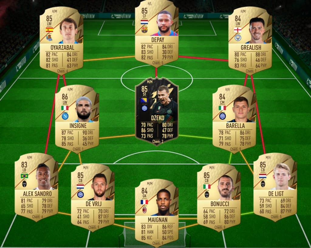 ICON Upgrade SBC 85 bewertete Squad-Lösung