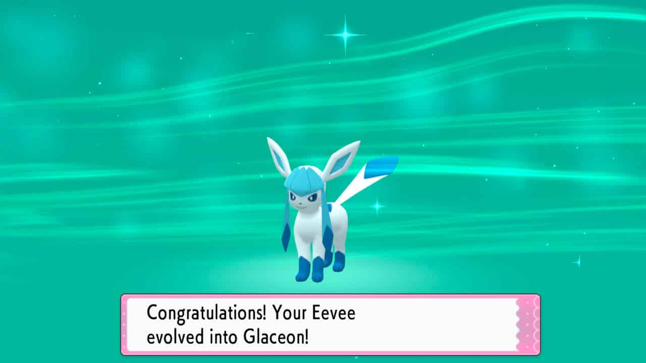 Glaceon entwickelt sich in Pokemon bdsp