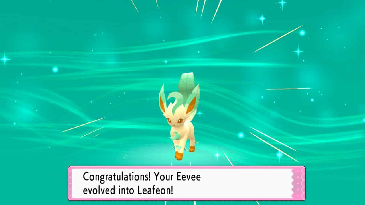 Leafeon entwickelt sich in Pokemon bdsp