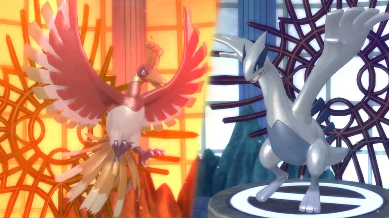 Pokemon Brilliant Diamond & Shining Pearl Ho-Oh und Lugia filmischer Kampf