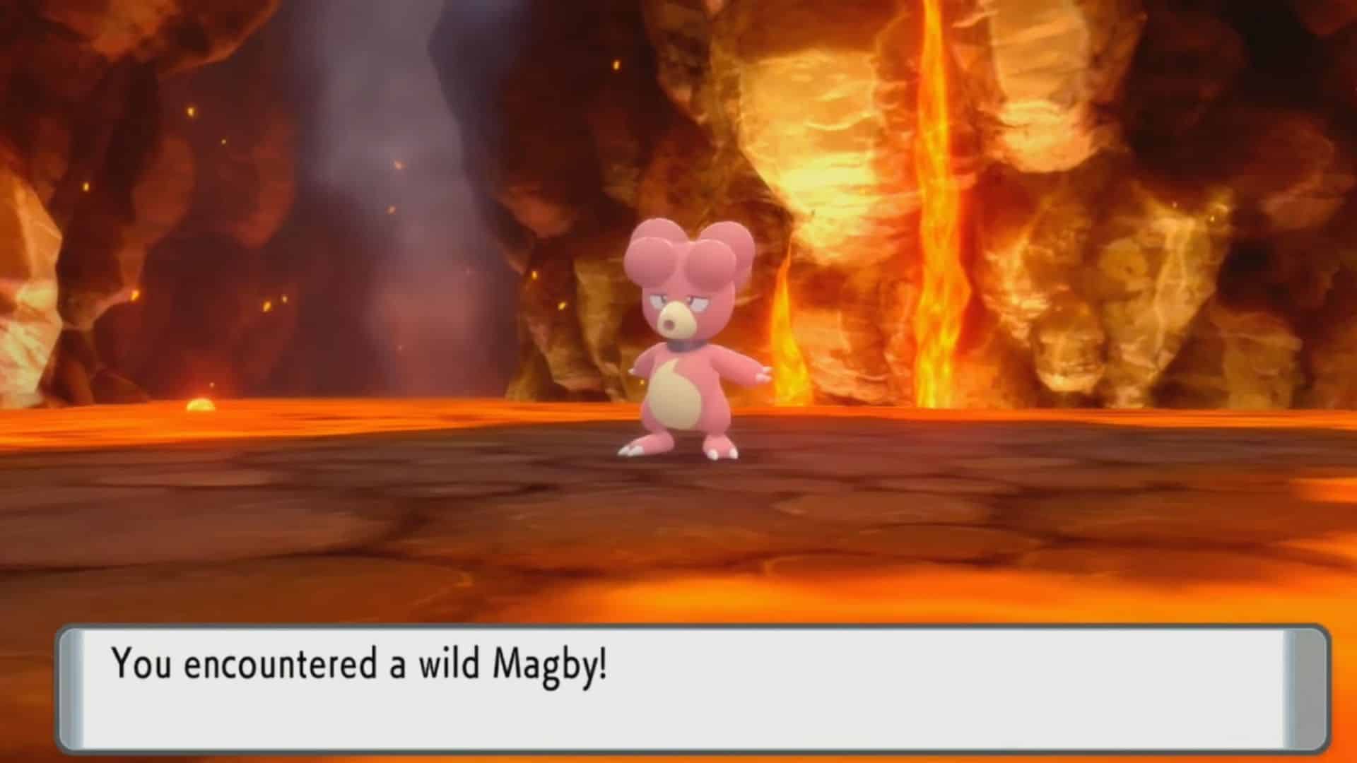 Magby Magmar und Magmortar in Pokemon Diamantperle