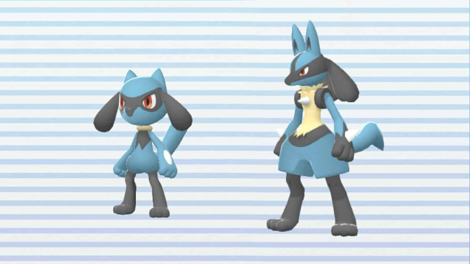 Pokemon Brilliant Diamond & Shining Pearl Riolu und Lucario Pokedex-Eintrags-Screenshot