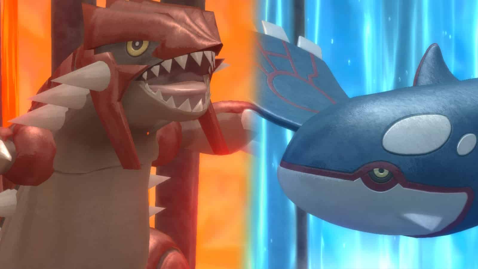 Pokemon Brilliant Diamond & Shining Pearl Groudon & Kygore Kampfkino