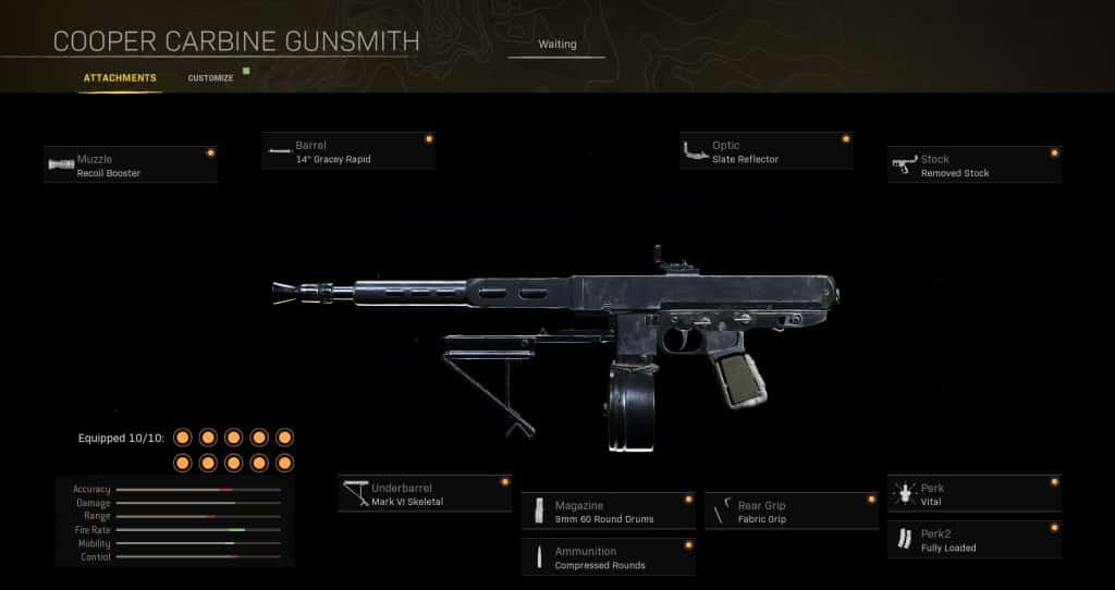 Cooper Carbine Warzone-Ladebildschirm