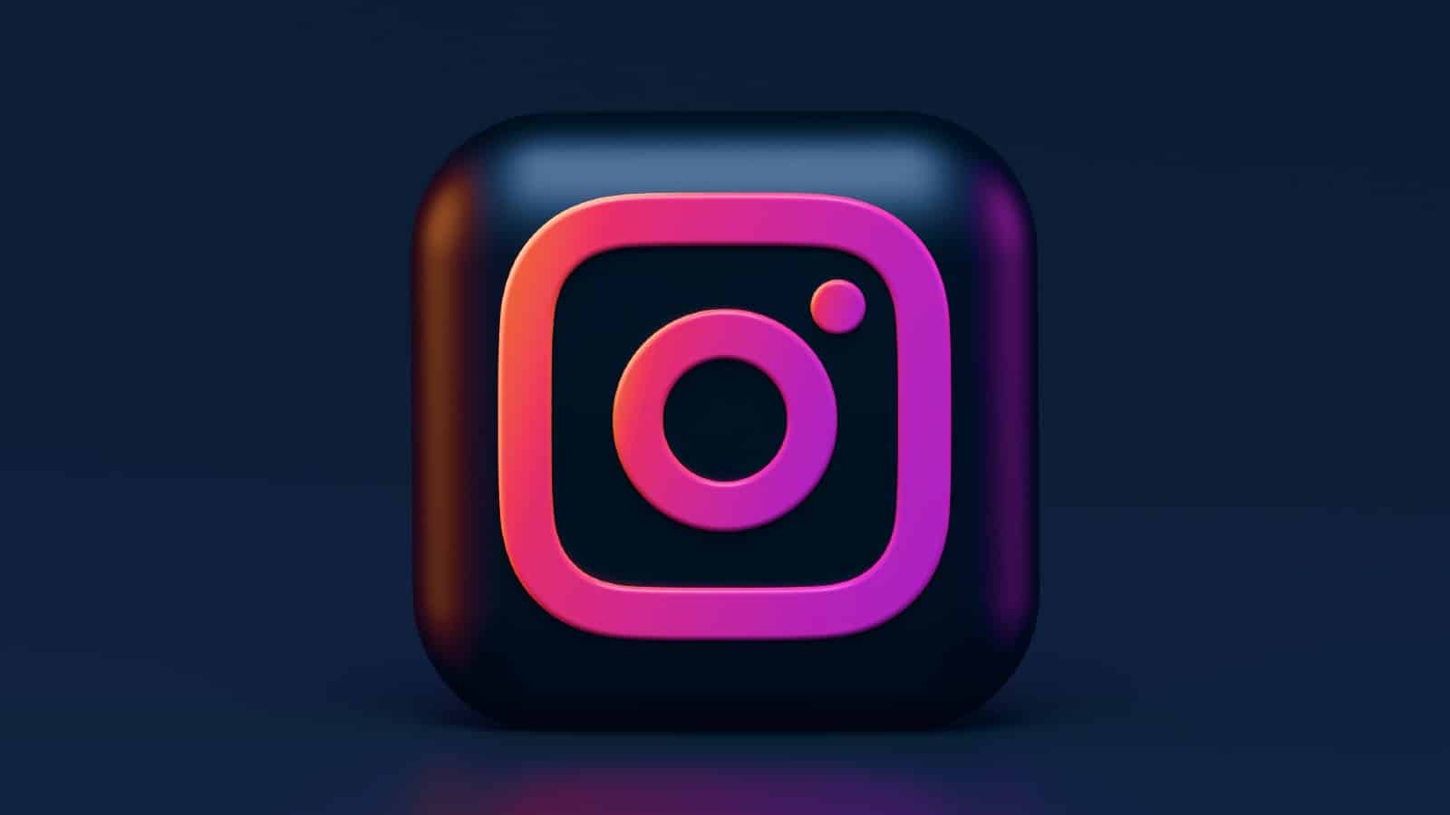 Instagram-Logo im dunklen Modus