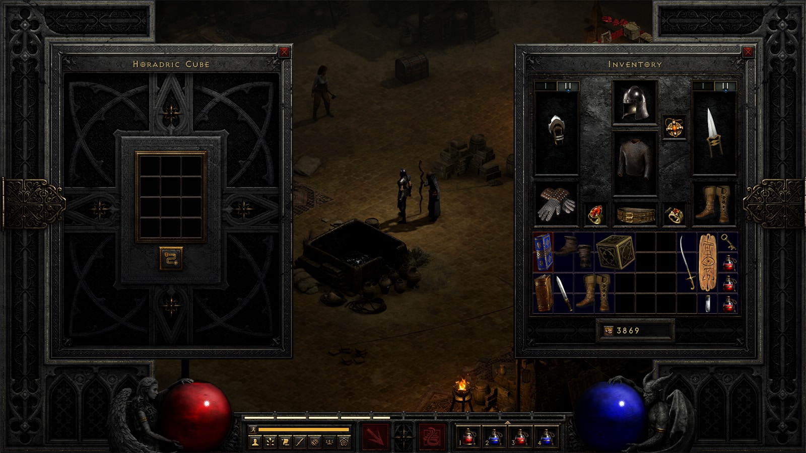 Diablo 2 Horadric Cube-Layout