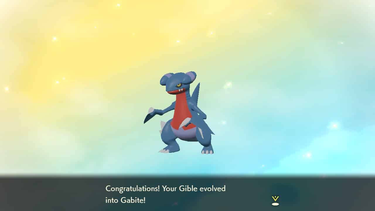 Pokémon Legends Arceus Gabite Evolutions-Screenshot