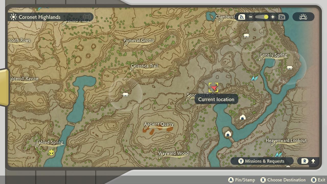 Ort der Ursaring-Karte in Pokémon Legends Arceus