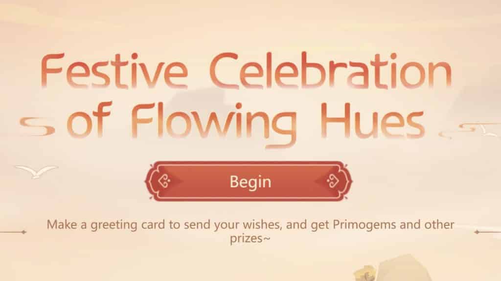 Genshin Impact Festive Celebration of Flowing Hues-Webereignis-Screenshot