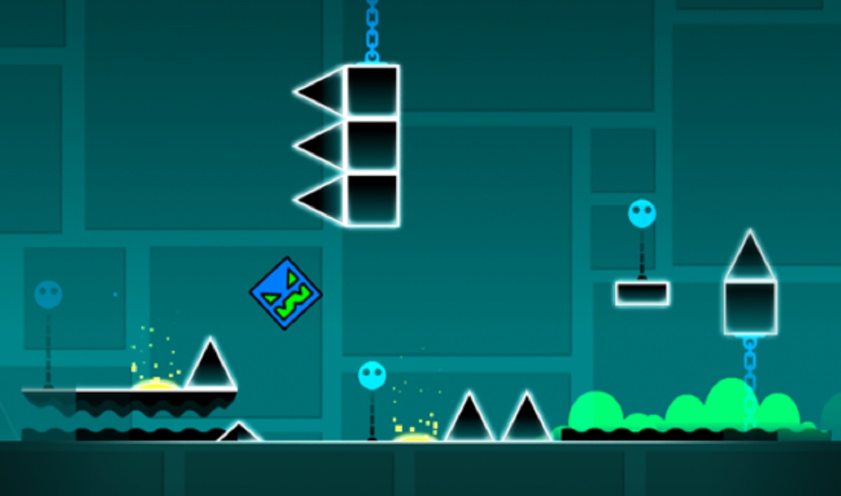 Screenshot im Spiel mit dem Gameplay von Geometry Dash
