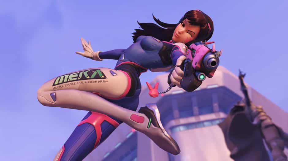 Overwatchs d.va aus MEKA mit Bunny Blaster